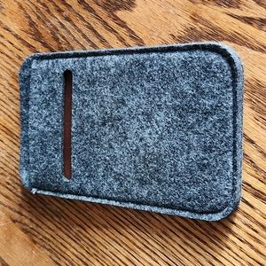 Grey felt cell phone protector